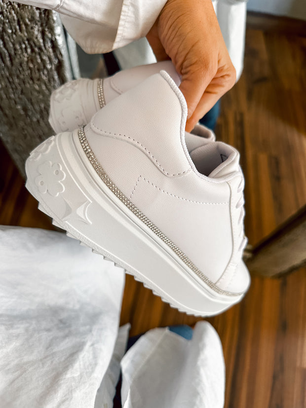 San Francisco Shiny White Sneakers