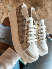 Iconic Brown Stamp Sneakers