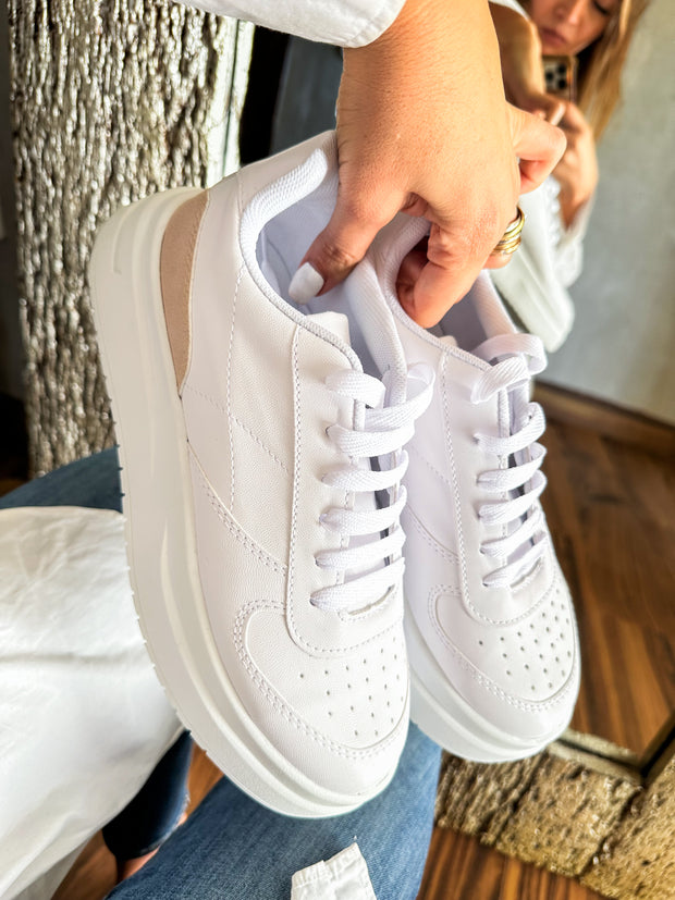 Boston New Cut White & Rose Sneakers