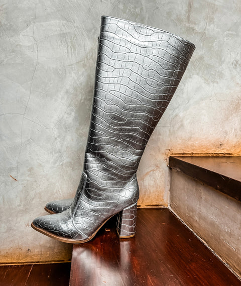Paris Coco Silver Boots