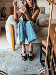 Dakota Black Charol Mules