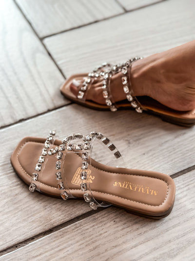 Hawaii Diamond Stones Nude Sandals