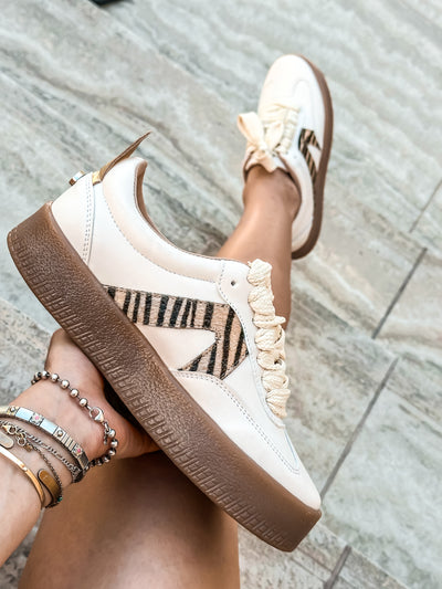 Bianchi White Zebra Sneakers