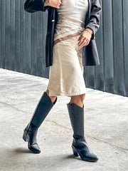 Curl Black Boots