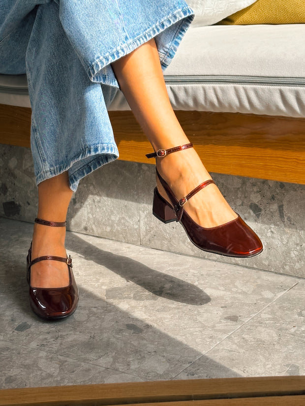 Mia Heels Mary Jane Tacón mini Vino