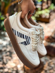 Bianchi White Zebra Sneakers