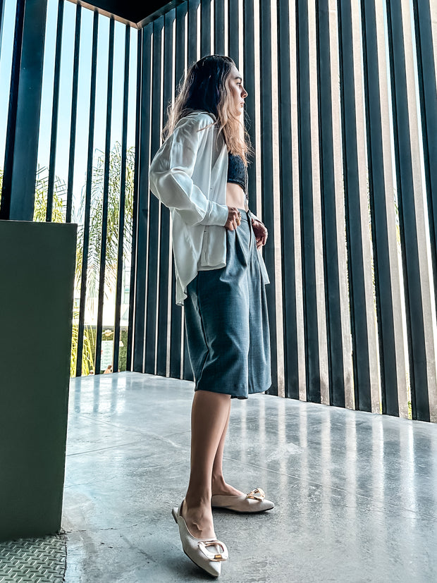 Lisboa Linen Slingback Flats