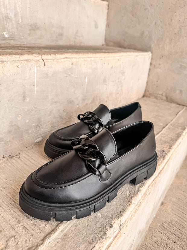 Columbia Black Matte Loafers
