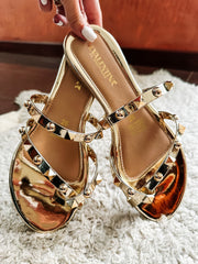 Hawaii Studs Gold Sandals