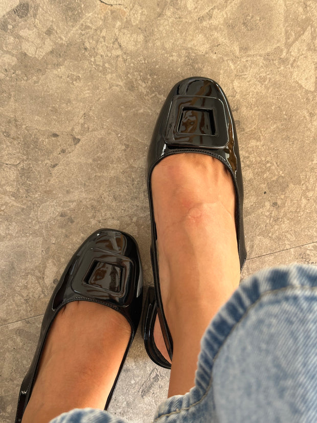 Mia Heels Square Tacón mini Negro