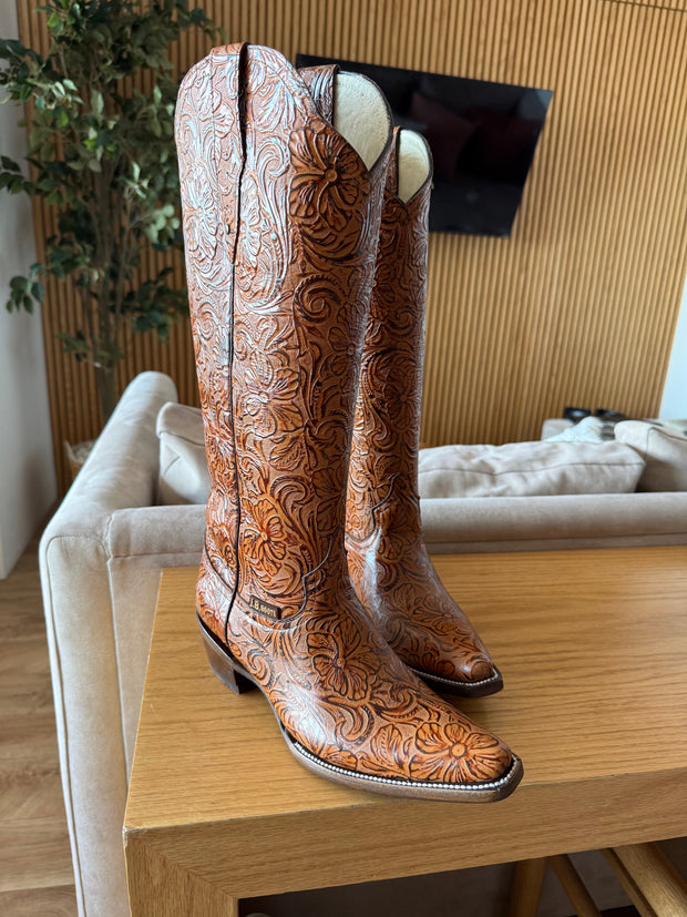 Ranch Boots Camel Cincelado