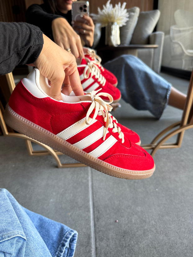 Sporty Red Sneakers