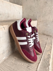 Sporty Valentina Burgundy Sneakers