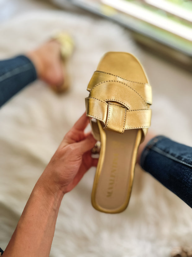 Lizzie Gold Sandals