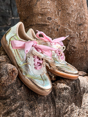 Zebra Charming Gold Sneakers
