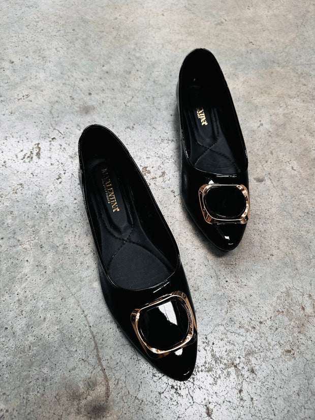 Porto Black Flats
