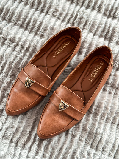 Gia Leopard Brown Spain Flats