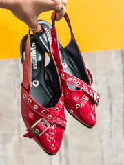Rocket Anckle Red Flats