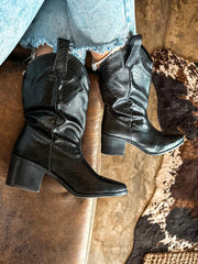 Texas Turtle Black Boots
