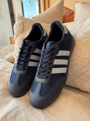 Sporty Blue Soft Blue Stripes Sneakers