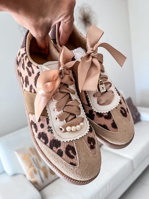 Leopard Charms Nude Sneakers
