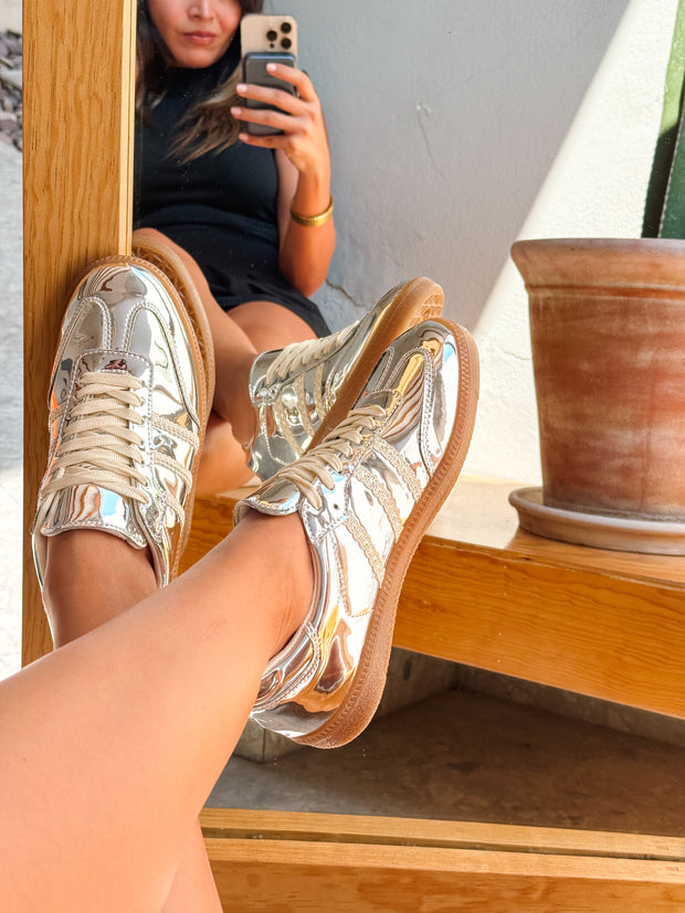 Silver Sneakers Franjas Tejidas