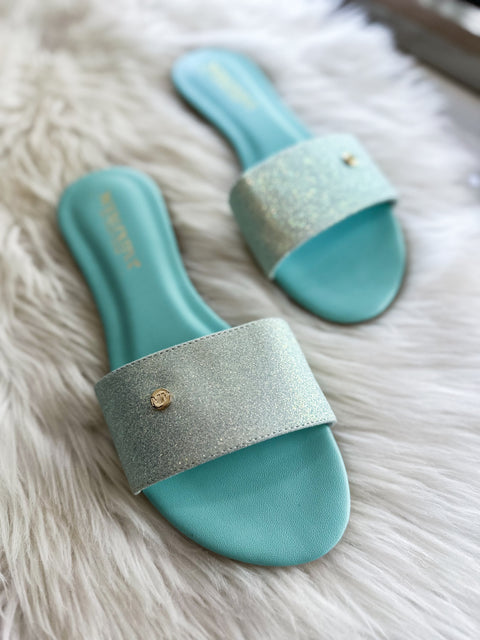 Aloha Soft Glitter Green Sandals