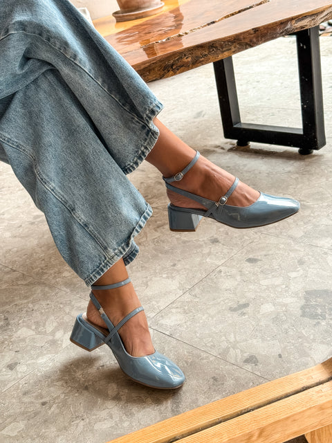 Mia Heels Mary Jane Tacón mini Baby Blue