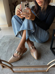 Dakota Nude Charol Mules