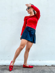 Gia Leopard Red Flats