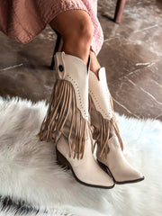 Crush Long Latte Boots