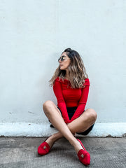 Gia Leopard Red Flats