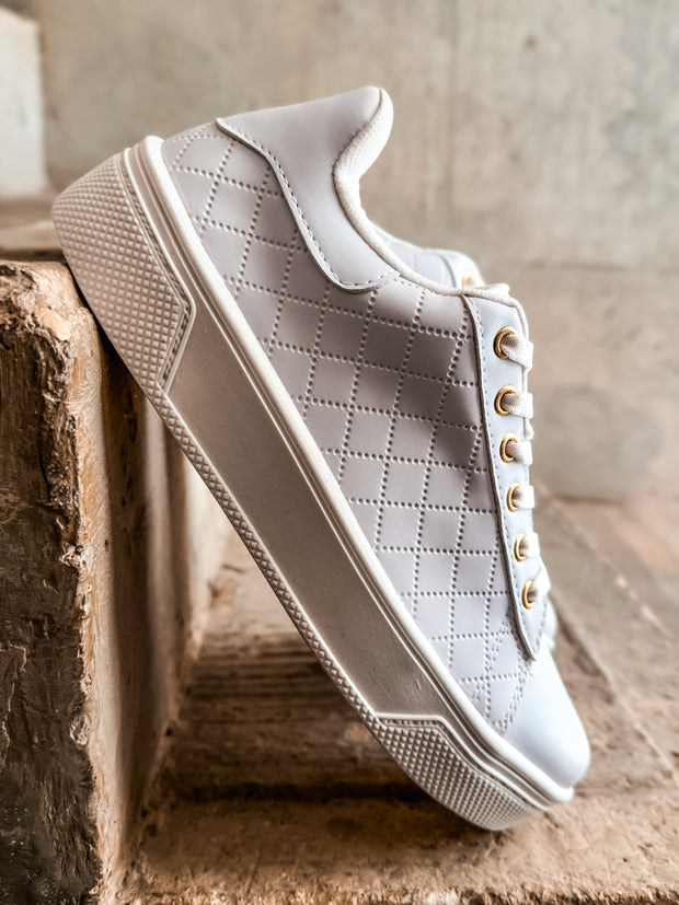 Reno Bold Square White Sneakers