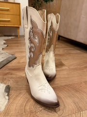 Flame Gold Rose Boots