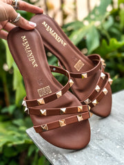 Dakar Studs Brown Sandals