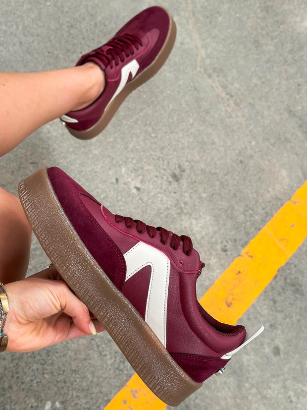 Bianchi Burgundy Sneakers