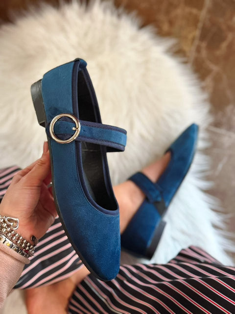 Baltimore Strap Blue  Flats