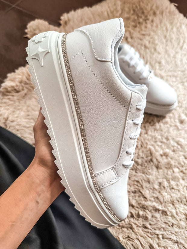 San Francisco Shiny White Sneakers
