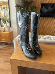 West Star Black Tejido en Ivory Boots