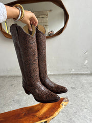 Ranch Boots Café Cincelado