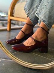 Helena Burgundy Tacón Mini