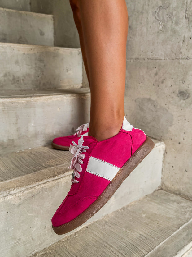 Zebra Pink Charms Sneakers