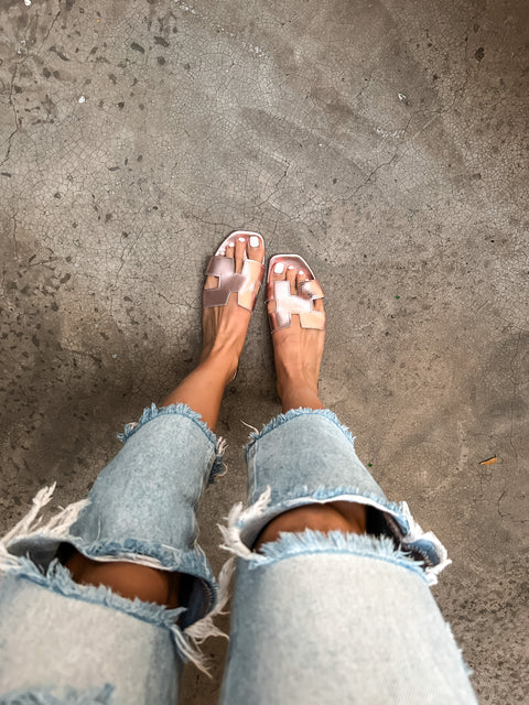 Hera Soft Metallic Pink Sandals