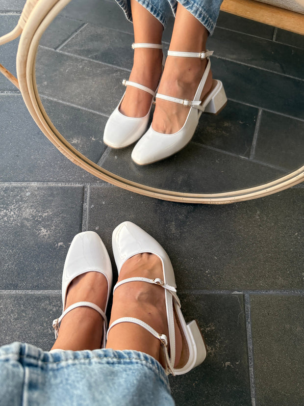 Mia Heels Mary Jane Tacón mini Ivory