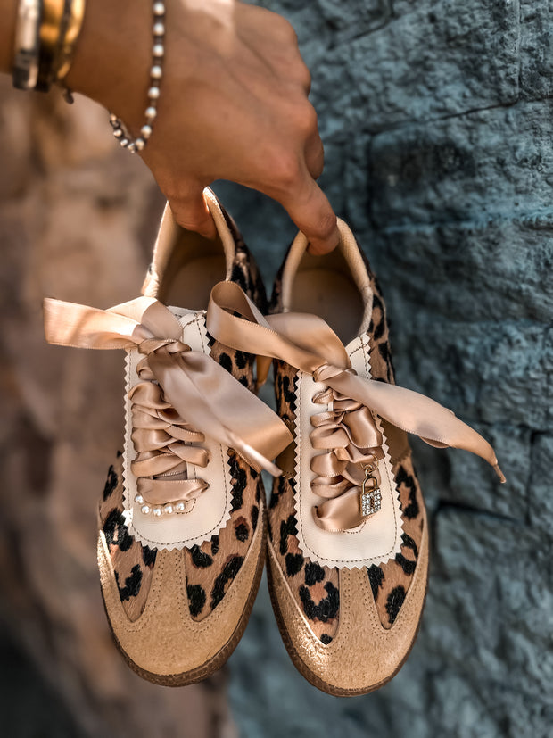Leopard Charms Nude Sneakers