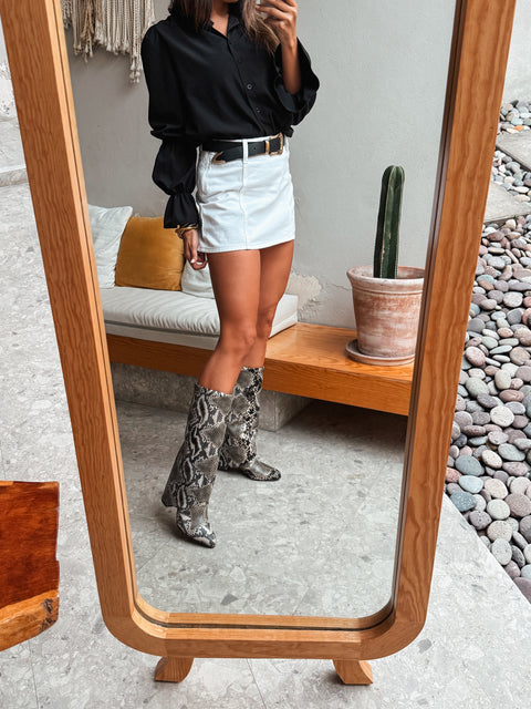 Mica Long Boots Snake