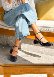 Mia Heels Mary Jane Tacón mini Negro