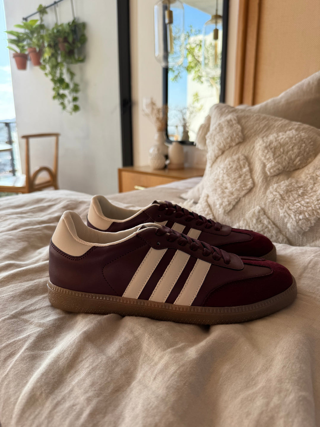 Sporty Burgundy Sneakers – M. Valentina