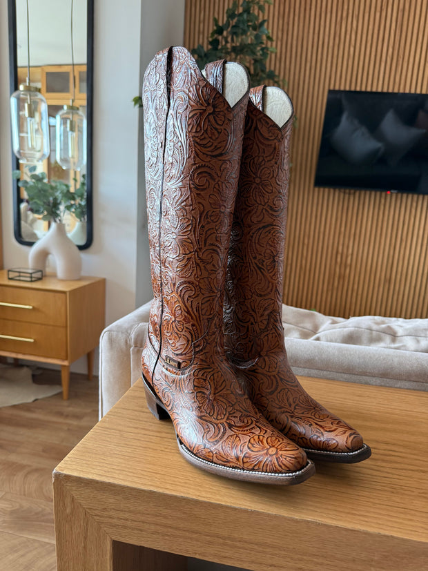 Ranch Boots Camel Cincelado