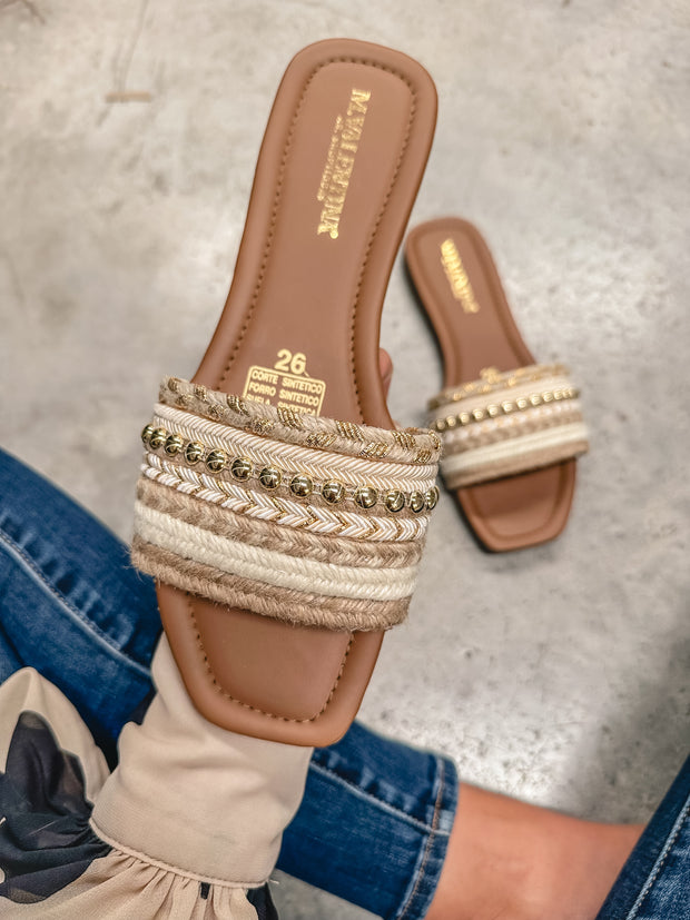 Aloha Comfy Nude Gold Sandals